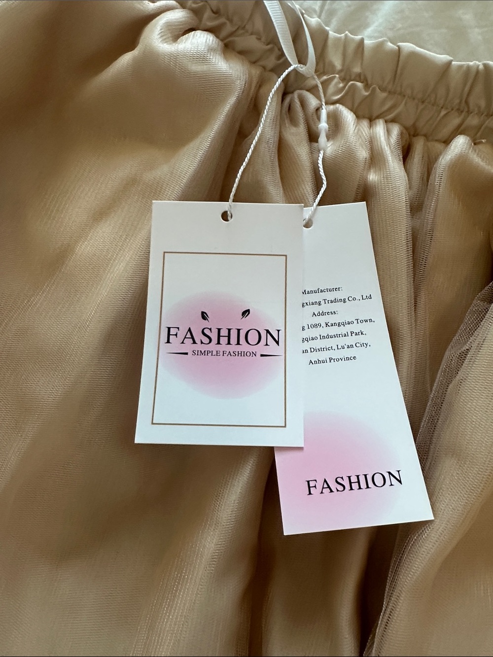 Ethereal Champagne Tulle Skirt with Long Train - Picture 2 of 3